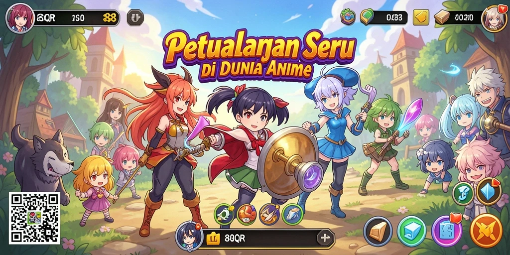 Tampilan gameplay seru dan interaktif dari 8QR.