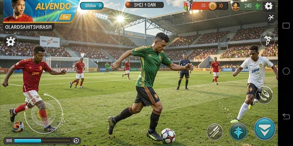 Screenshot gameplay ALVENDO yang menampilkan aksi olahraga yang seru.