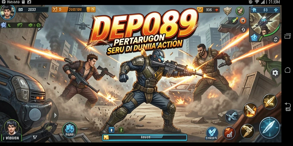 Screenshot gameplay DEPO89 menampilkan aksi pertempuran yang mendebarkan.