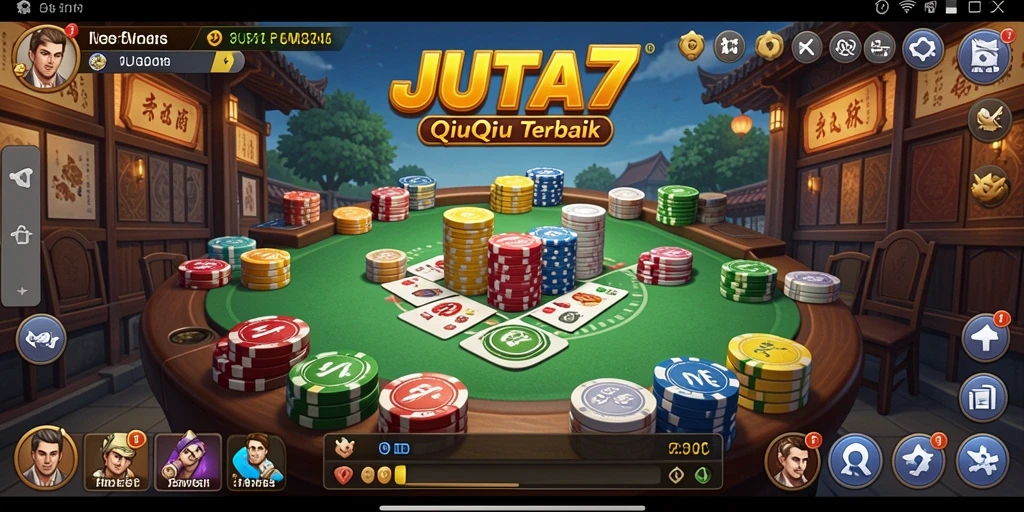 Screenshot gameplay JUTA7 dengan suasana mendebarkan.