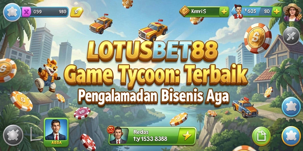 Screenshot LOTUSBET88 menampilkan gameplay manajemen bisnis yang menyenangkan.