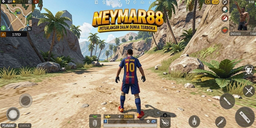 Tampilan gameplay <strong>NEYMAR88</strong> yang menunjukkan dunia terbuka yang luas.