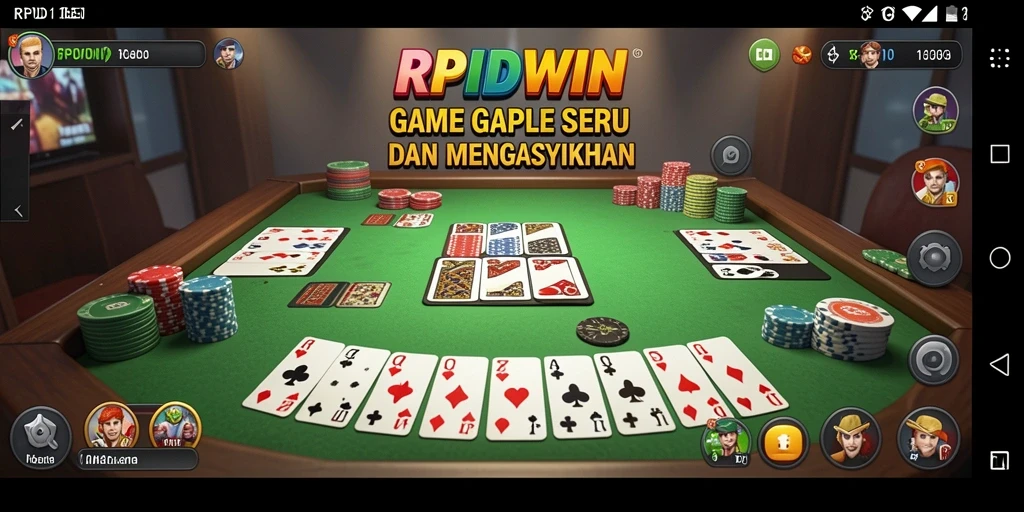 Screenshot RPIDWIN menampilkan gameplay seru Gaple.