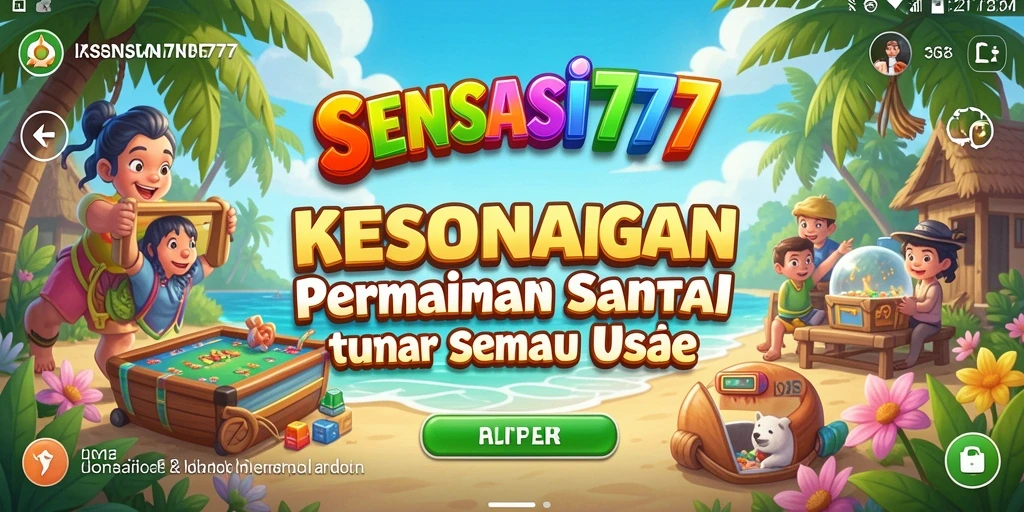 Tampilan gameplay SENSASI777 yang penuh warna dan menarik.