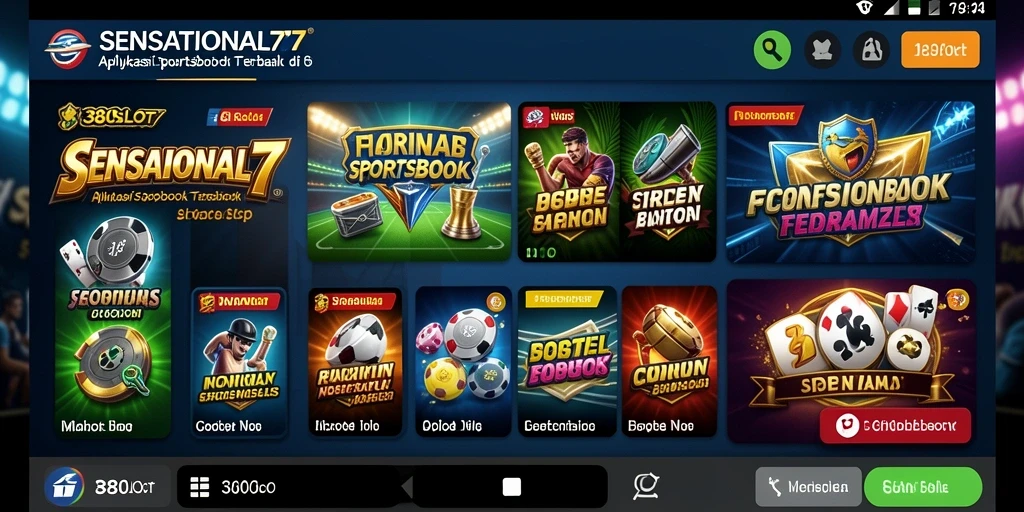 Tampilan antarmuka SENSATIONAL77 yang menarik dan informatif untuk pengguna.