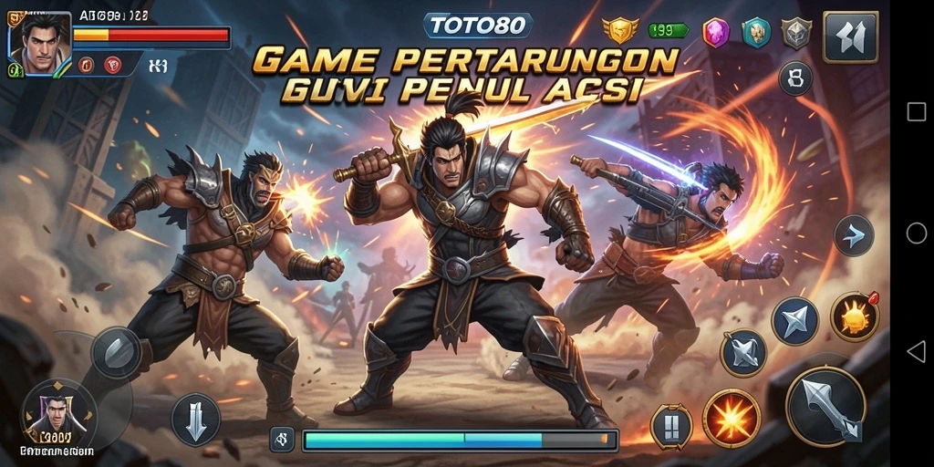 Screenshot TOTO80 menampilkan aksi pertarungan yang mendebarkan.